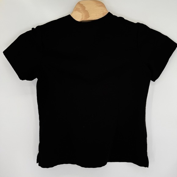 FIGS Women's Dark Harbor 1 pocket Scrub Top Solid Black Medical Shirt 1000211 - Picture 2 of 5